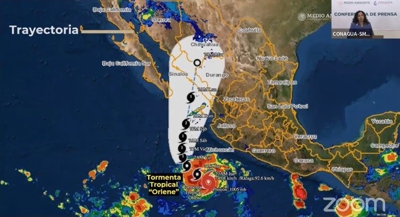Huracán ‘Orlene’ se fortalece a categoría 2