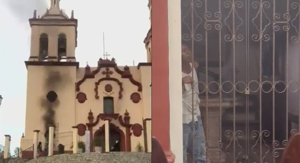 Prende fuego al campanario de iglesia