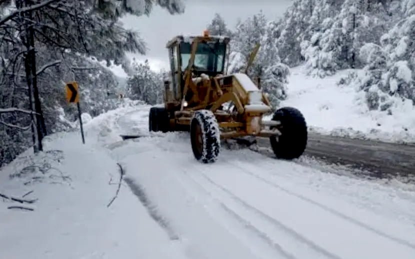 Nevadas en Chihuahua obligan a cerrar carreteras