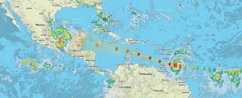 Beryl alcanza la categoría 4 y se dirige a México