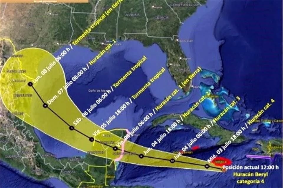 Ordena evacuaciones en QR ante cercanía de Beryl