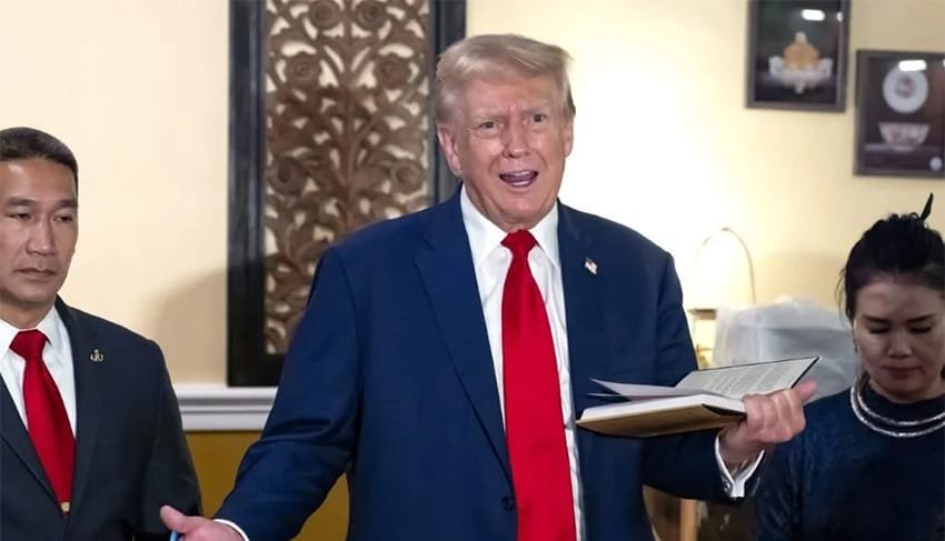 Pone Trump en duda si irá a debate con Harris