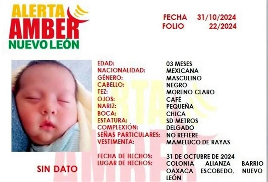 Roban bebé de 3 meses a su madre en Escobedo