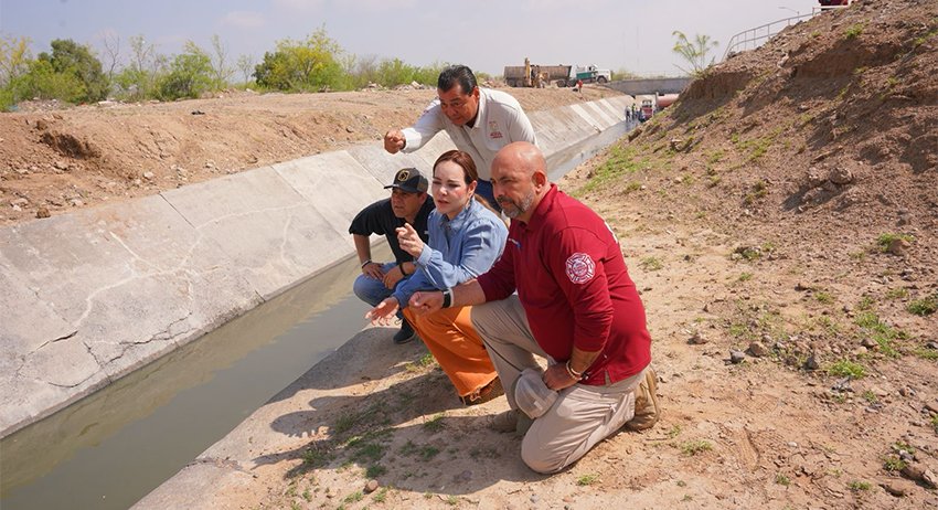 Supervisa alcaldesa trabajos de limpieza de arroyos