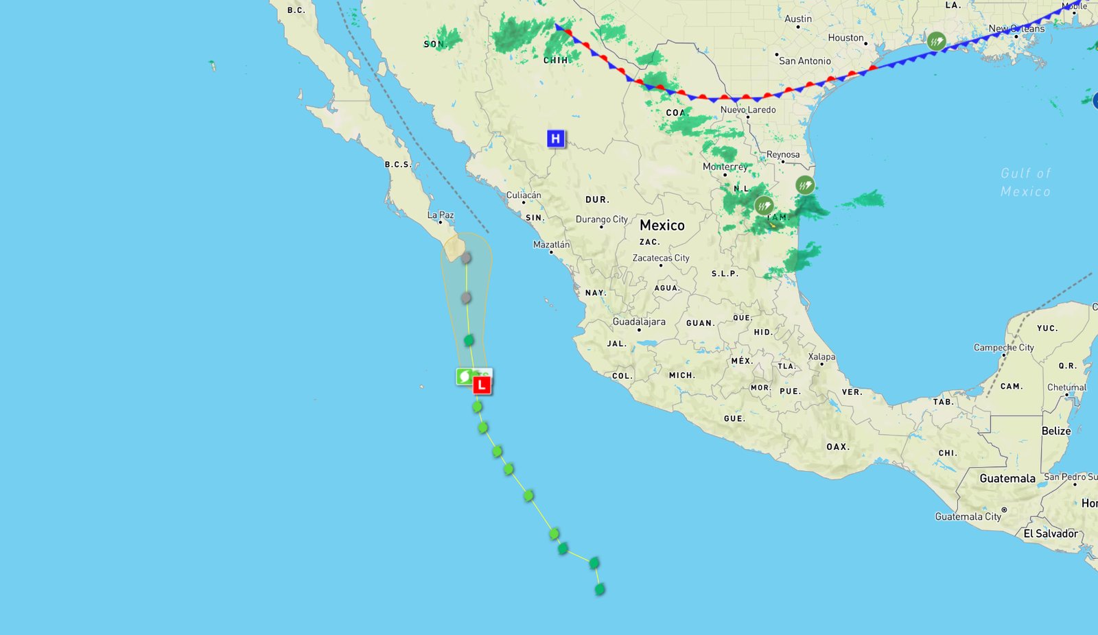 Pegará en BC la tormenta tropical Alvin