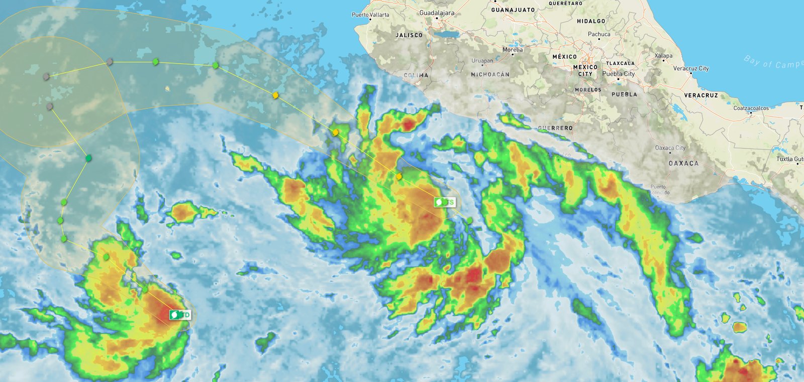 Surge la tormenta tropical Bárbara