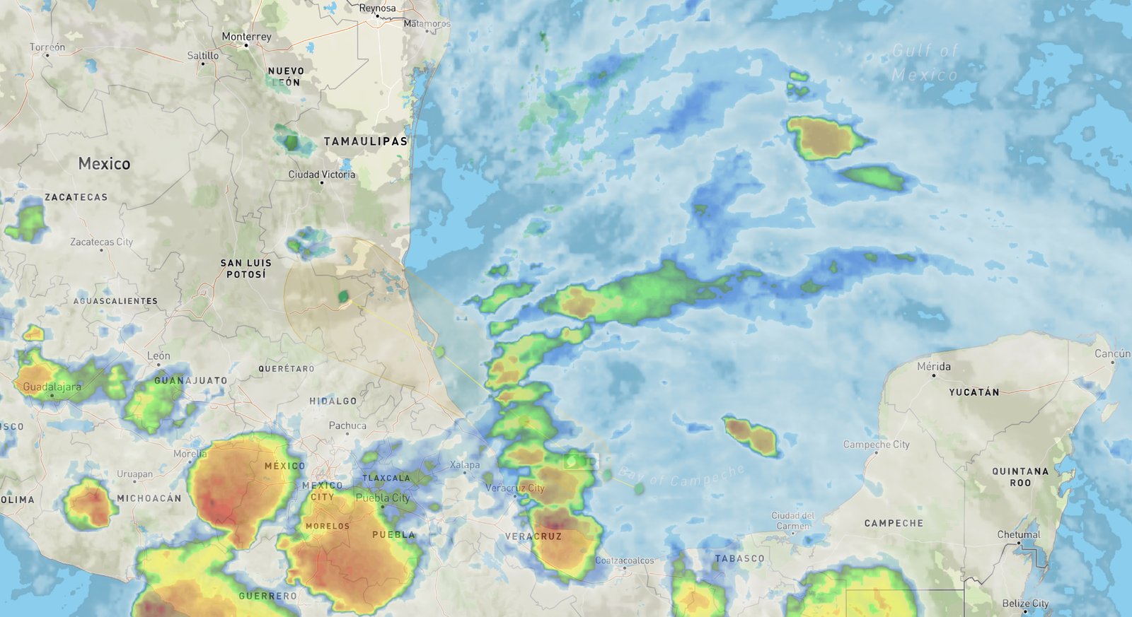 Surge depresión tropical en el Golfo de México
