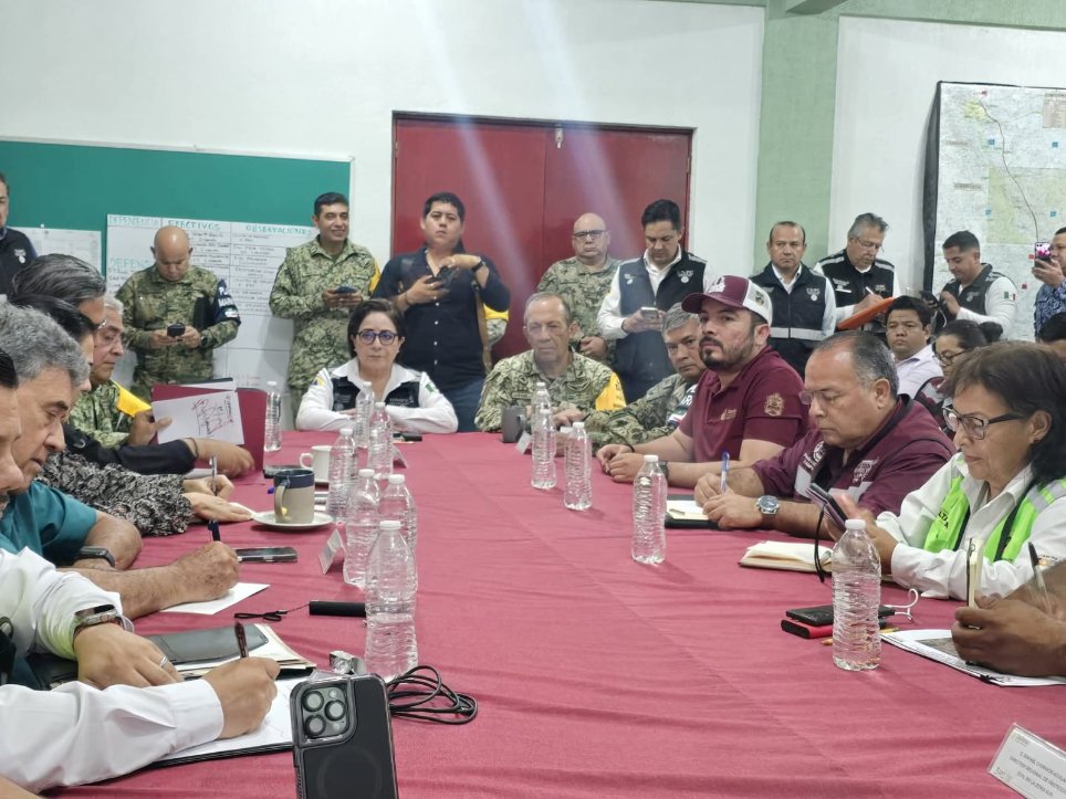 Trazan estrategias de ayuda por lluvias que inundaron Tamaulipas
