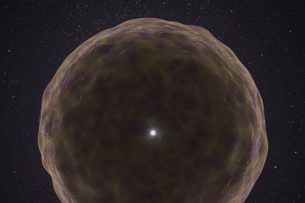 Observan el interior de una estrella moribunda